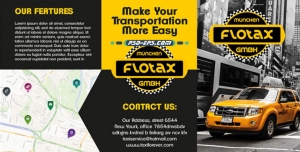 لایه باز خدمات تاکسی رانی و آژانس های مسافربری شهری یا بروشور کاتالوگ اپلیکیشن های حمل و نقل درون شهری با نقشه شهر مناسب تورهای درون شهری و گردشگری