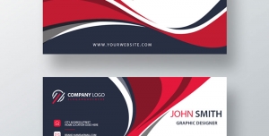 کارت ویزیت لایه باز شرکتی ، شخصی و رسمی با رنگ بندی سفید ، خاکستری و قرمز و طراحی ساده و مدرن