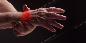 عکس با کیفیت تصویری از قسمتی از دست و درد در ناحیه مچ