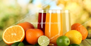 عکس با کیفیت آبمیوه ها و میوه های مختلف از جمله پرتقال ، لیمو و نارنگی