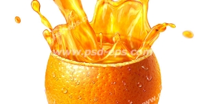 عکس با کیفیت پوست پرتقال حاوی آب پرتقال طبیعی و ارگانیک