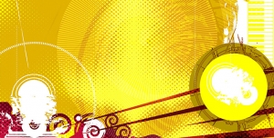 طرح لایه باز یا بک گراند و زمینه زرد رنگ برای تبلیغات انواع ادوات موسیقی یا کلاس آموزش پیانو
