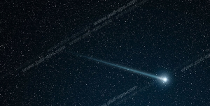 عکس با کیفیت نجومی از ستاره دنباله دار در آسمان پر ستاره مناسب طرح تایل سقفی یا آسمان مجازی