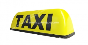 عکس با کیفیت نماد یا علامت تاکسی آنلاین یا تاکسی شهری زرد رنگ با متن TAXI