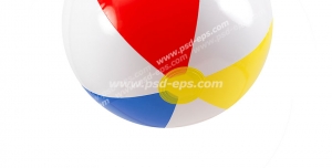 عکس با کیفیت توپ بادی شش تکه رنگارنگ برای بازی کودکان
