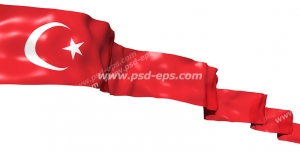 عکس با کیفیت تبلیغاتی پرچم ترکیه که یک هلال ماه و ستاره سفید رنگ که بر روی پیش زمینه سرخ رنگ پرچم این کشور قرار دارد