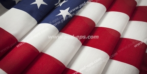 عکس با کیفیت تبلیغات پرده با طرح پرچم آمریکا