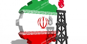 عکس با کیفیت تبلیغاتی دکل و چرخ دنده با طرح پرچم ایران