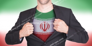 عکس با کیفیت تبلیغاتی تیشرت با طرح پرچم ایران