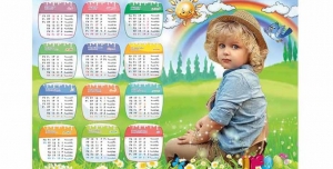 تقویم لایه باز 1400 با طرح کودک