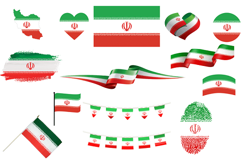 وکتور دوربری شده پرچم ایران