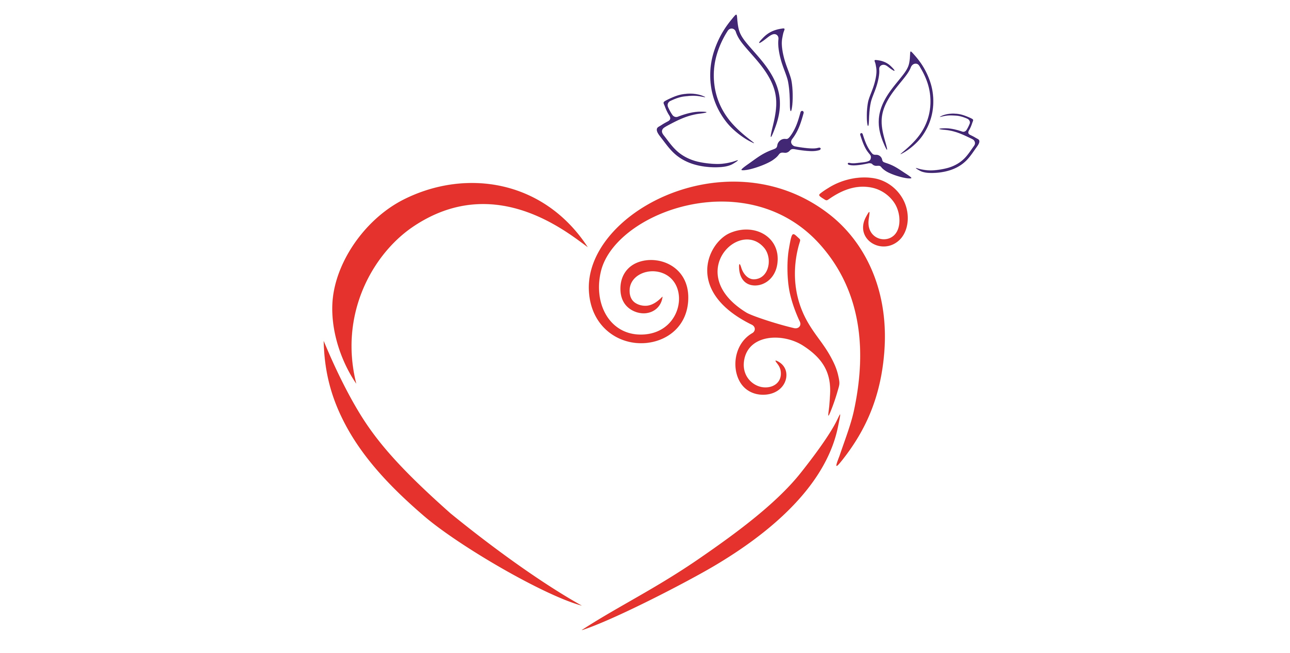 دانلود وکتور قلب و پروانه - لایه باز طرح آماده psd - eps